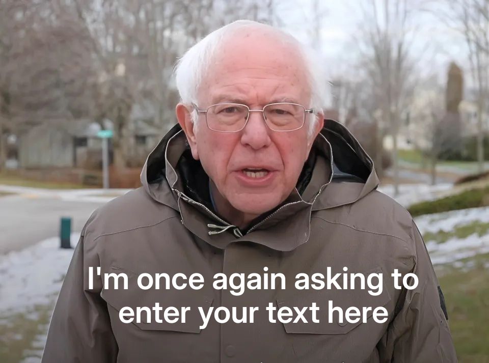 Bernie Sanders in a winter coat speaking outdoors with a serious expression.
