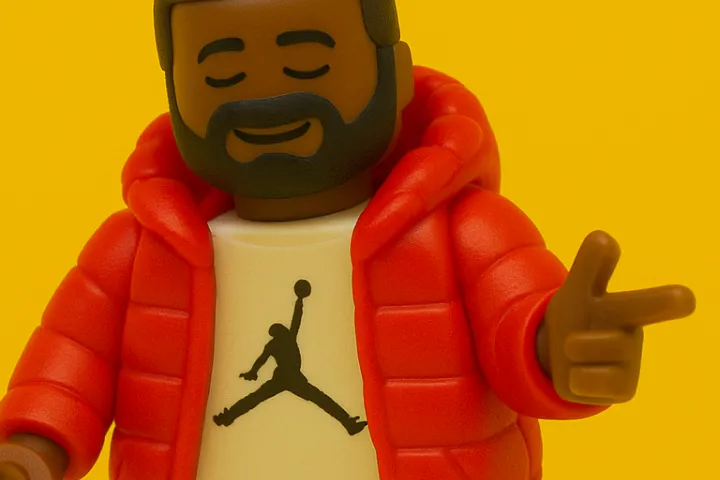 Lego figure mimicking the Drake meme with two contrasting expressions.