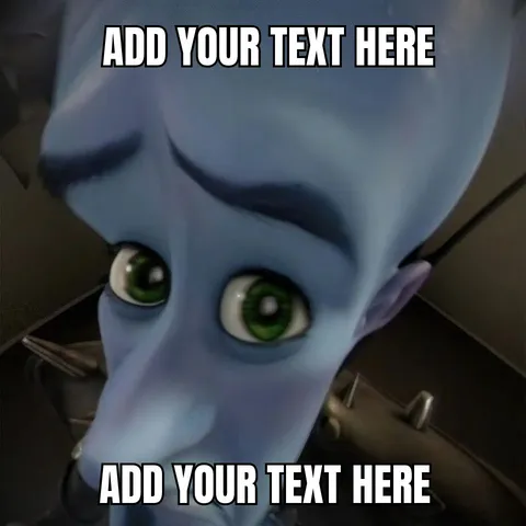 Megamind with a curious expression peeking from a corner.