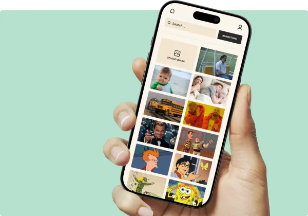 Meme Studio shown on an phone
