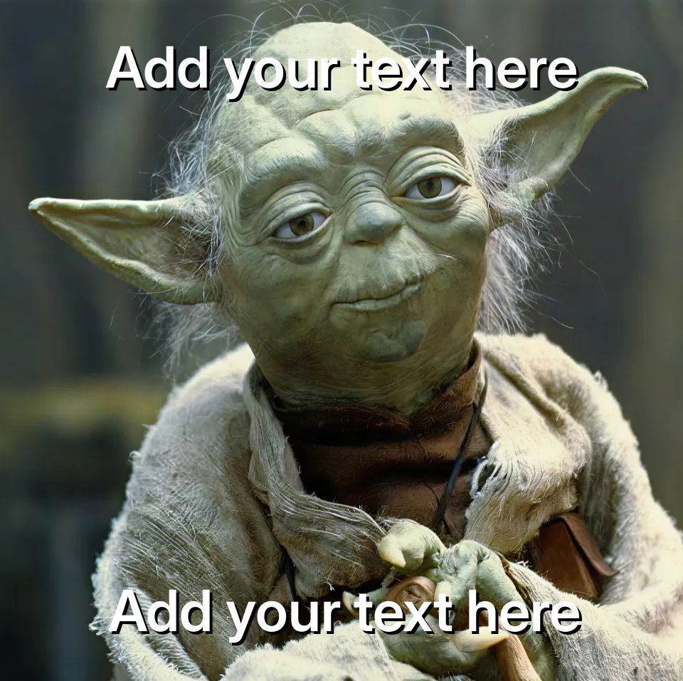 Yoda from Star Wars with a wise expression, holding a cane.